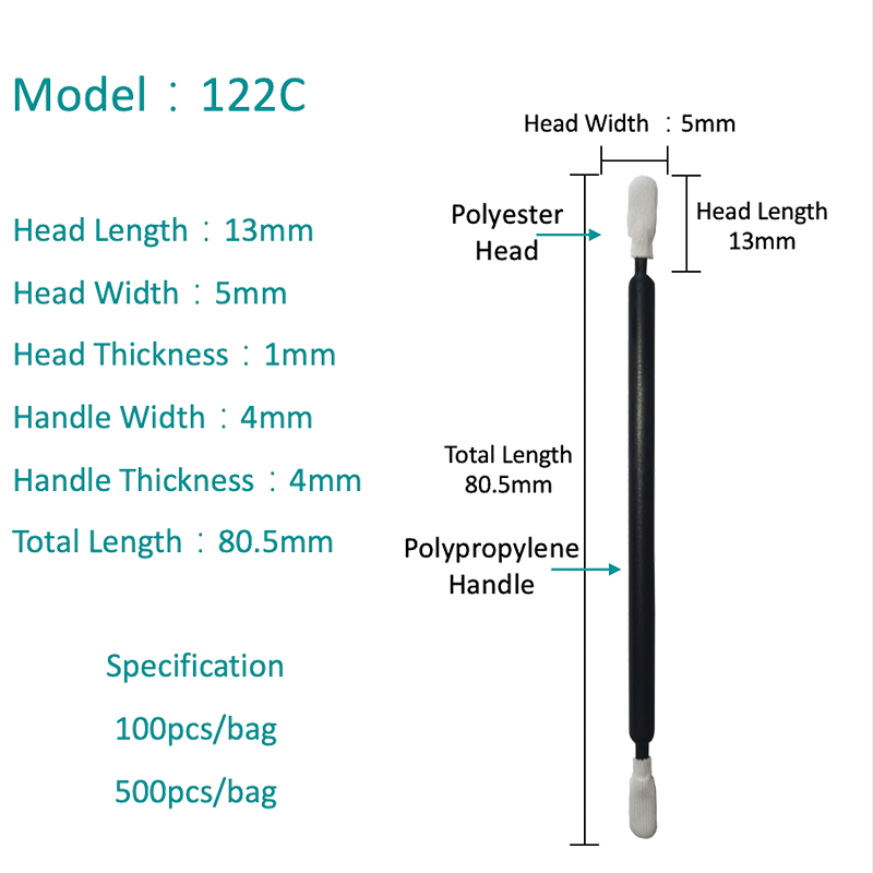 SW-122C Double Head Debu Foam Swab