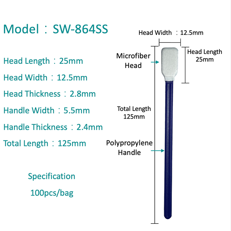 SW-864SS Multi-Purpose Foam Tip Poliester Swab