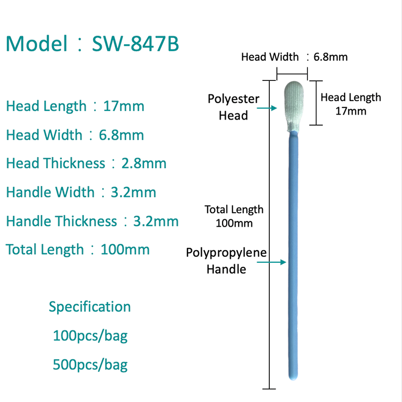 SW-847B Polyester Tip Cleanroom Tip