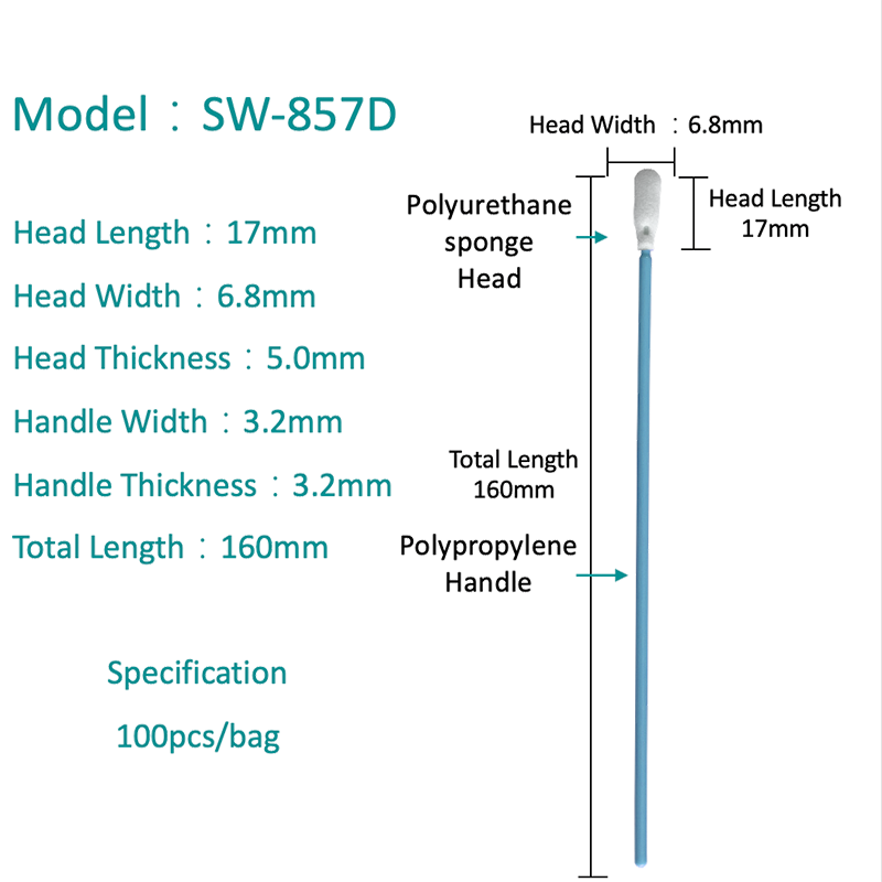 SW-857D swab span bebas debu dan bersih