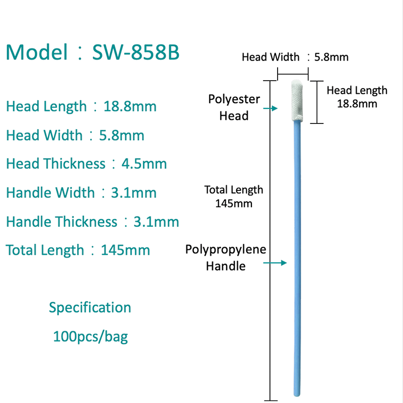 SW-858B swab poliester bersih tersuai